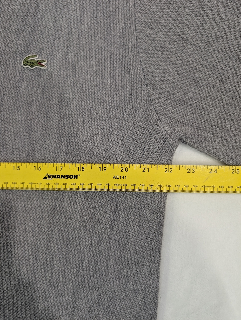 Vtg 80s IZOD Lacoste Gray Cardigan Sweater | Made in USA | Large - Picture 9 of 9